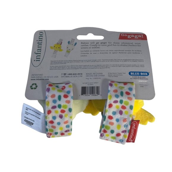 Infantino Go Gaga Springtime Wrist Rattles Babies 0M+ New Chick Bunny - Picture 2 of 8